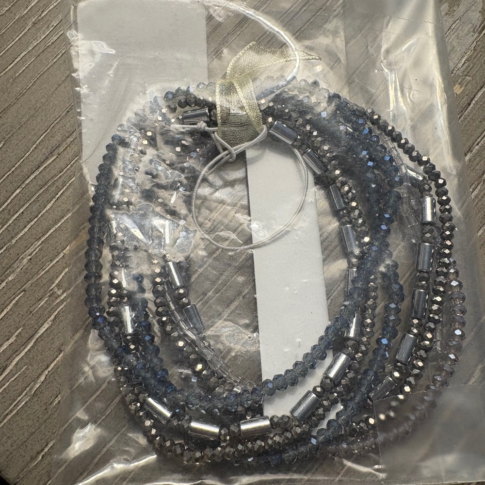 Aqua brand beaded bracelet